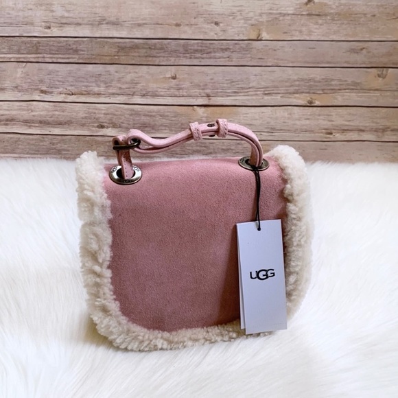 UGG Heritage Crossbody Suede Bag In LA Sunset - Picture 6 of 10
